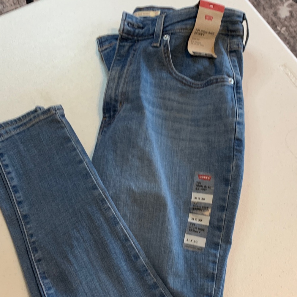 NWT Levi's Slim Fit Light Blue Jeans size 31x30 # 721 High rise skinny - Picture 7 of 7